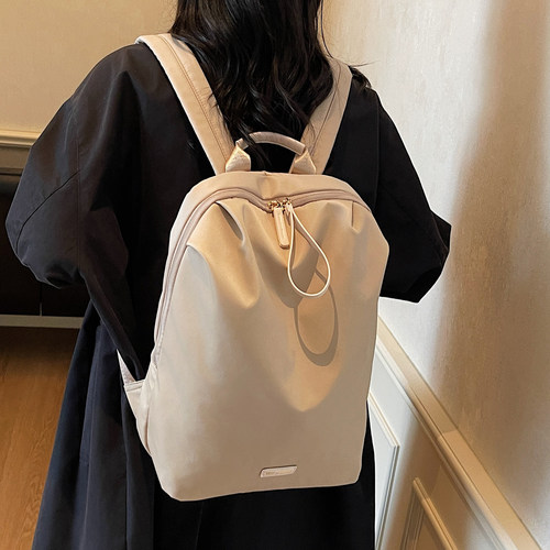 轻便双肩包女小型大学生书包经典百搭旅行背包13寸笔记本电脑包