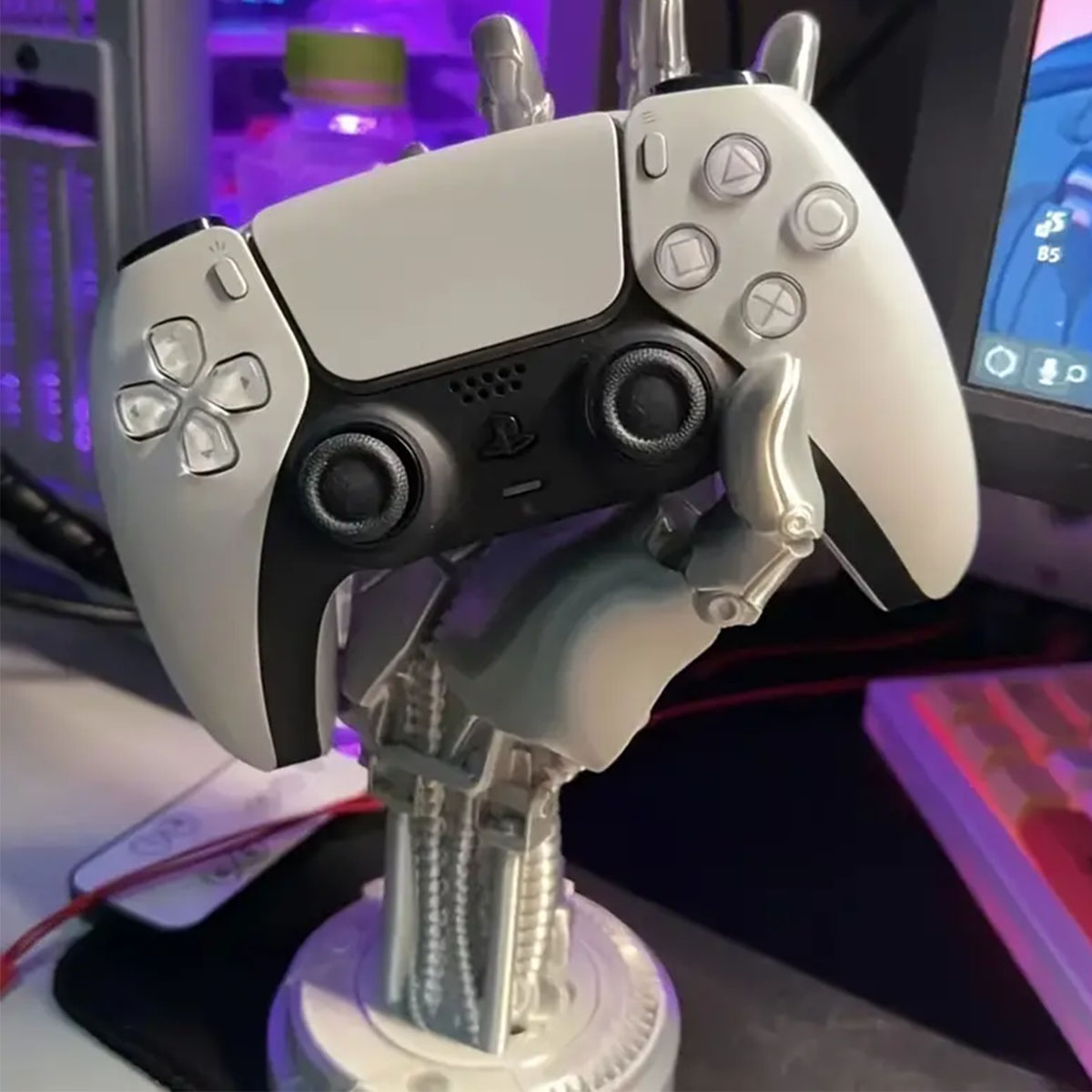 3D打印机械手掌机通用款赛博朋克游戏手柄支架