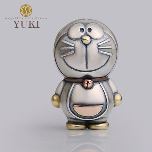 YUKI男女日本叮当猫情侣银项链