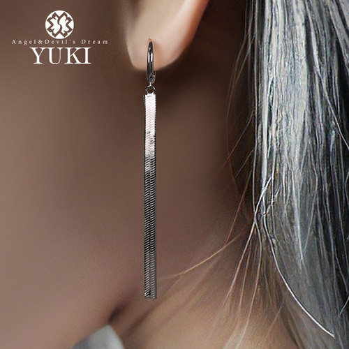 YUKI男女气质长飘带小众银耳环