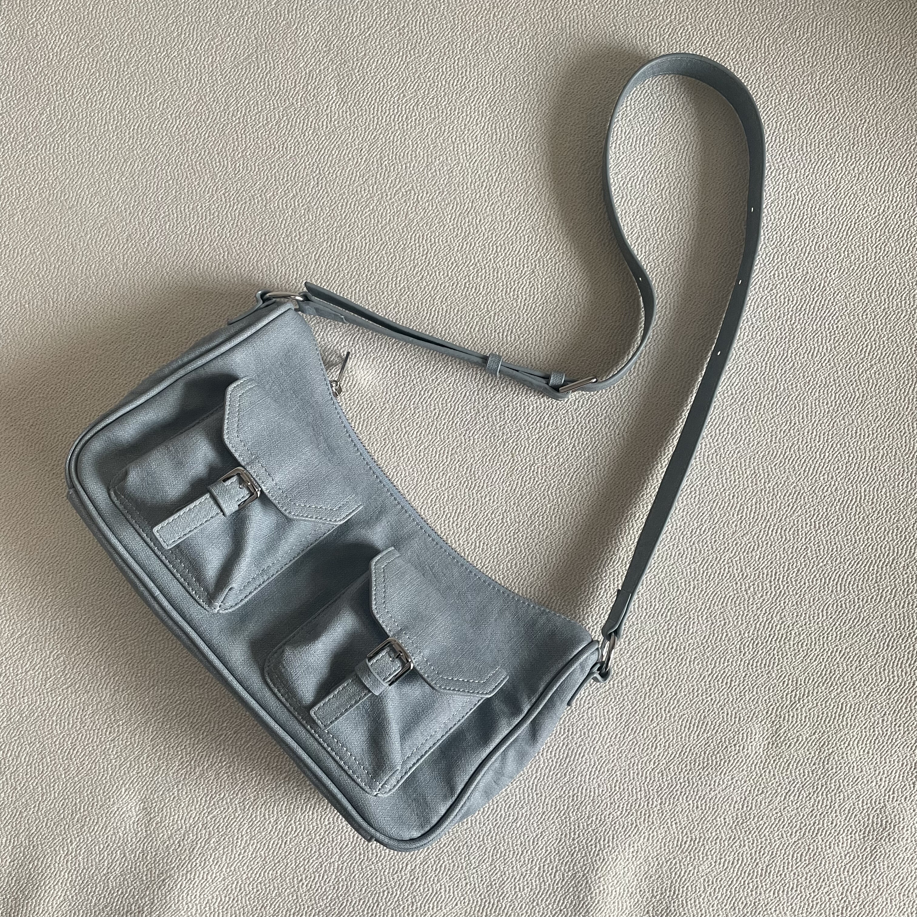 韩国原单单肩斜挎通勤机车感小众女包Joe乔伊包小号