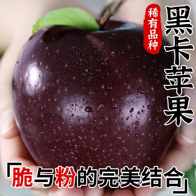 云南昭通黑卡苹果黑钻苹果黑色纯甜苹果新水果鲜当季整箱13斤包邮