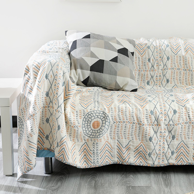 四层纯棉纱布防螨抗菌沙发套罩