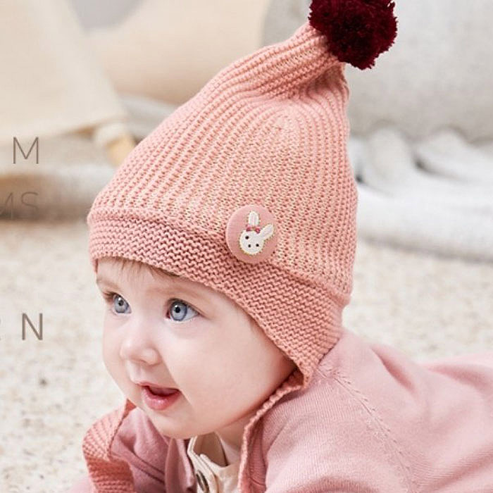 M626韩国进口3-12个月男女宝宝护耳胎帽婴儿童秋冬季保暖针织帽子 童装/婴儿装/亲子装 帽子 原图主图