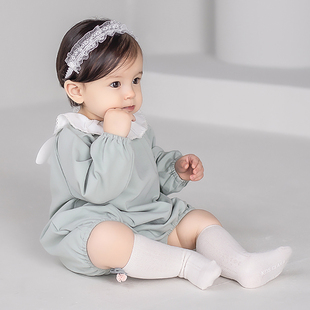 Y781韩国进口春夏天使女宝宝连身哈衣 爬服 婴幼儿百天周岁宴童装