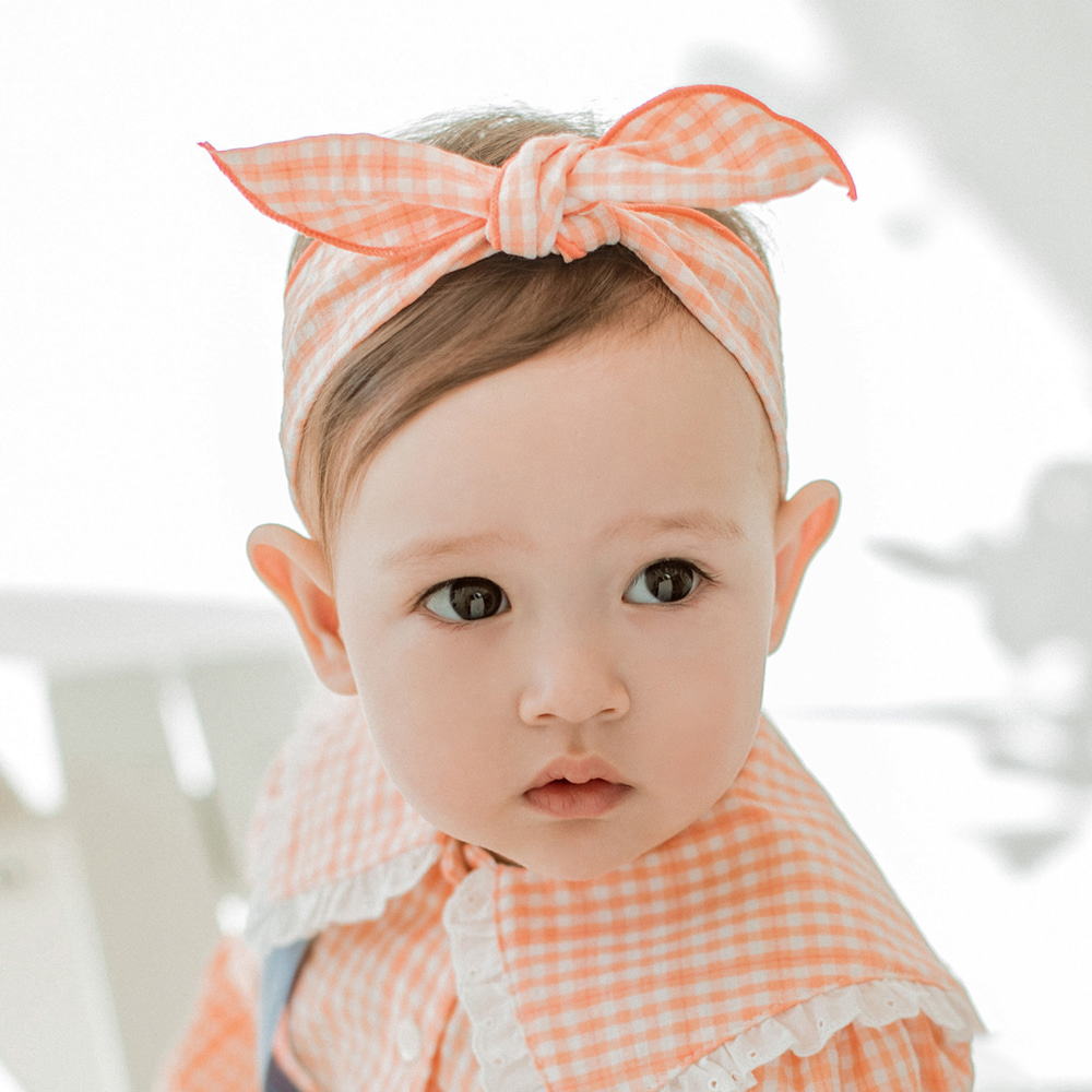 韩国女宝宝蝴蝶结发带包头巾配饰