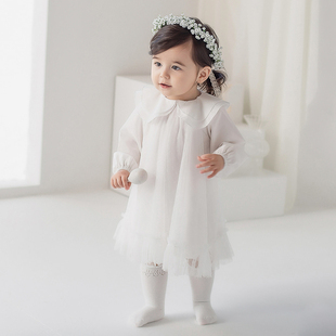 Y774韩国进口春夏季淑女宝宝连衣裙公主裙婴儿百天周岁宴礼服童装