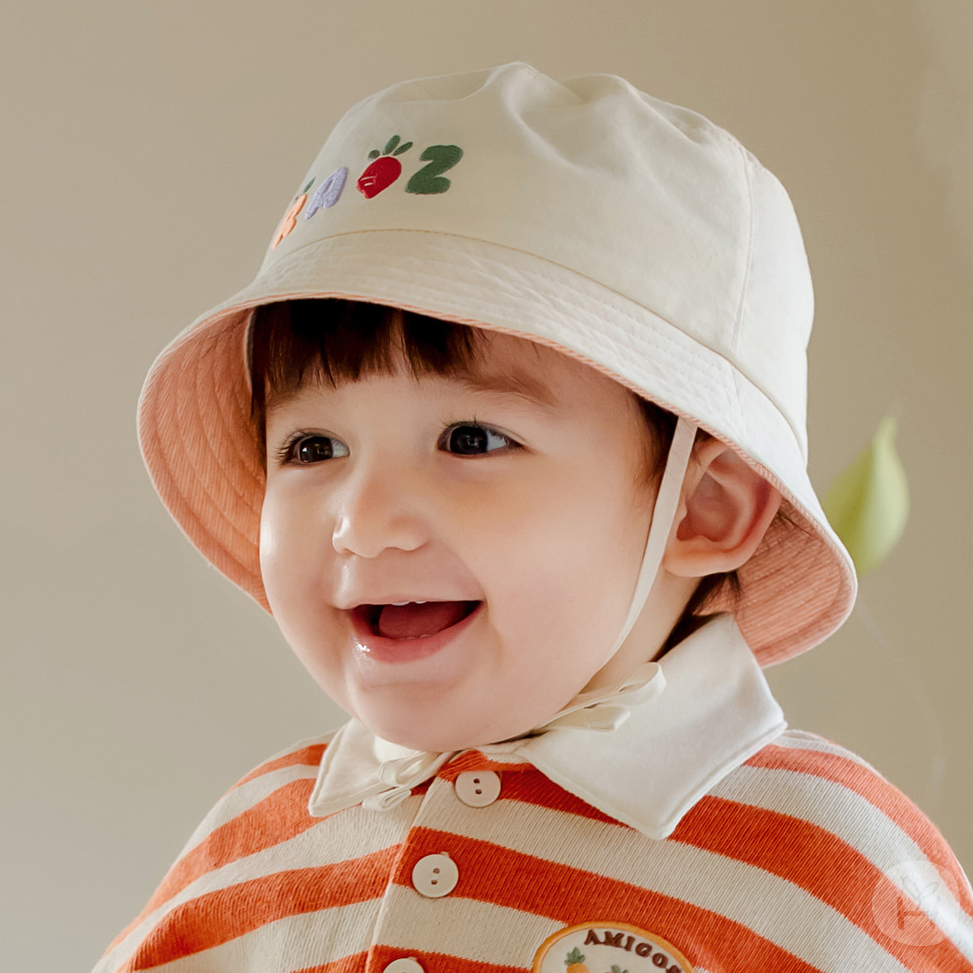 M946韩国进口男女宝宝沙滩渔夫帽 婴幼儿童盆帽 春夏秋遮太阳帽子