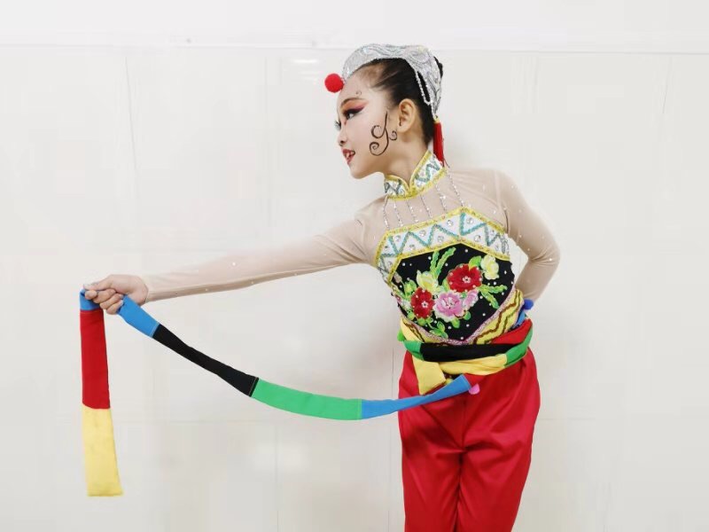 桃李杯女子独舞甩花腰演出服民族表演服彝族表演服量身定制