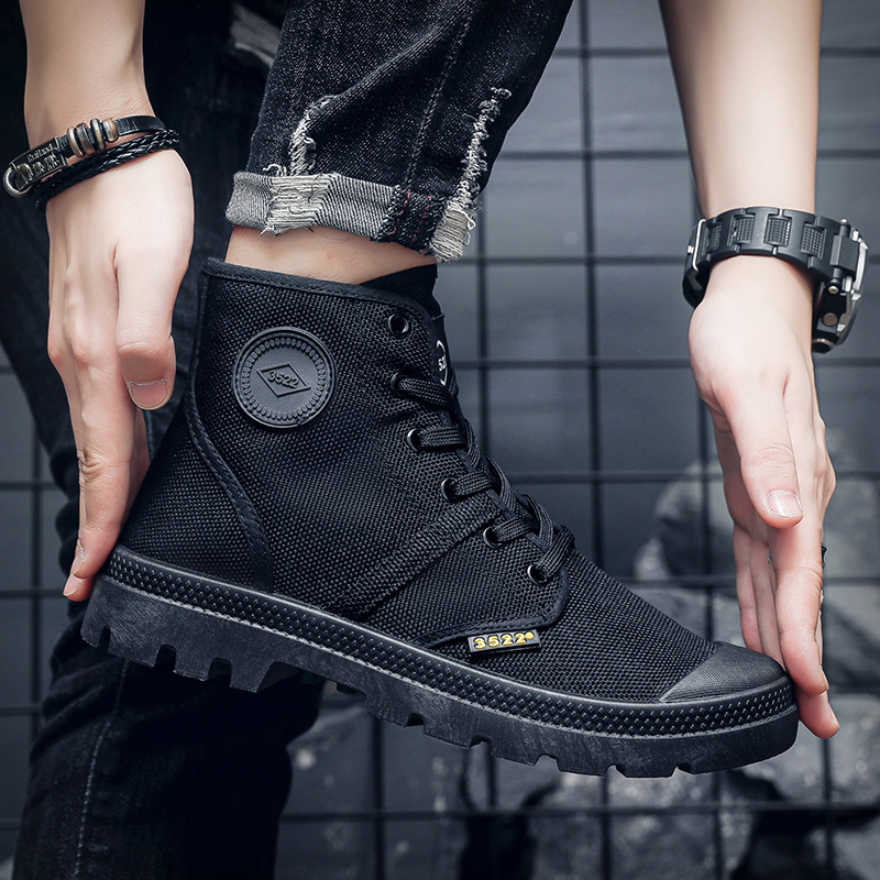 新款春夏解放鞋 高帮防滑耐磨 休闲户外潮流工作马丁鞋