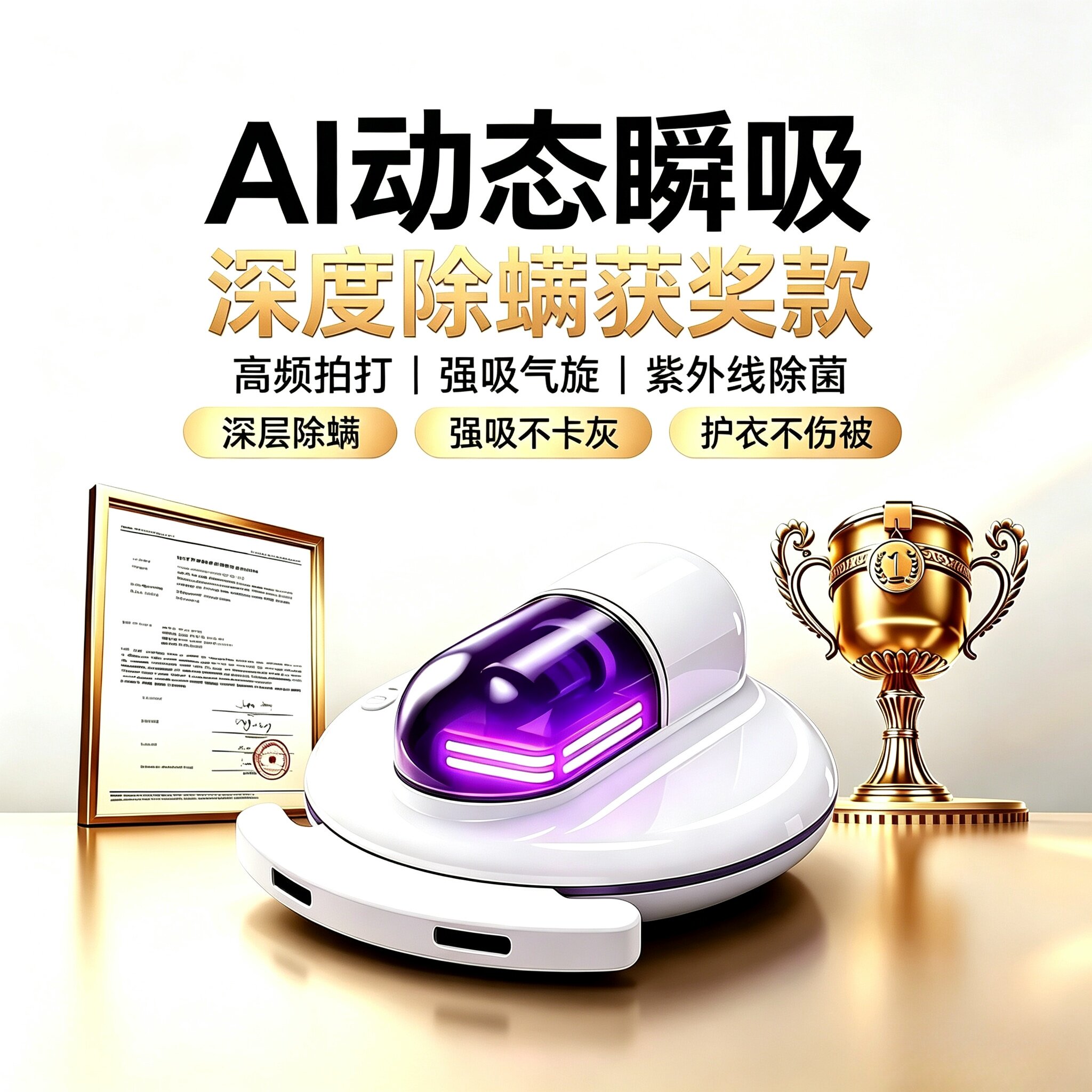 全自动除螨仪紫外线杀菌吸尘器