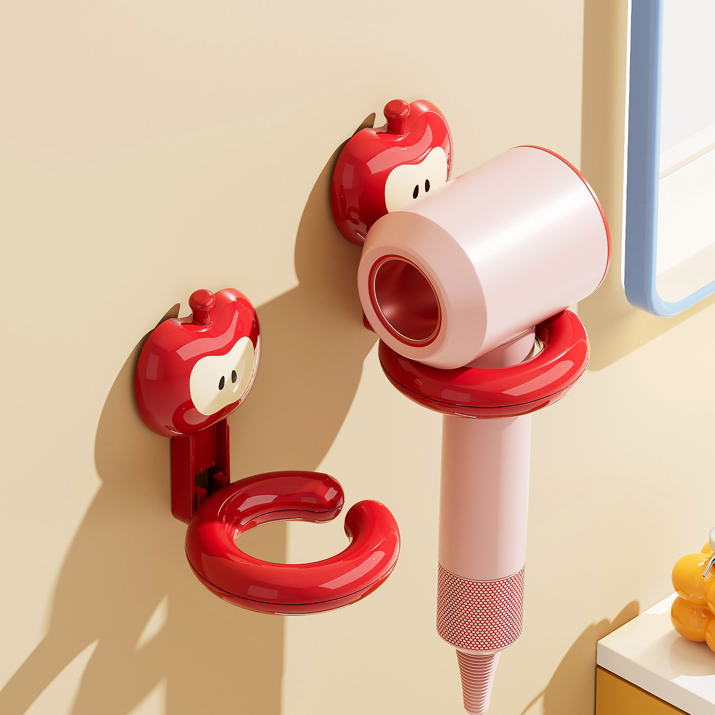 吹风机置物架免打孔壁挂式家用卫生间浴室吸盘风筒收纳架卡通挂架,家庭/个人清洁工具,吹风机置物架,淘宝优惠券,粉丝福利购,淘宝优惠卷