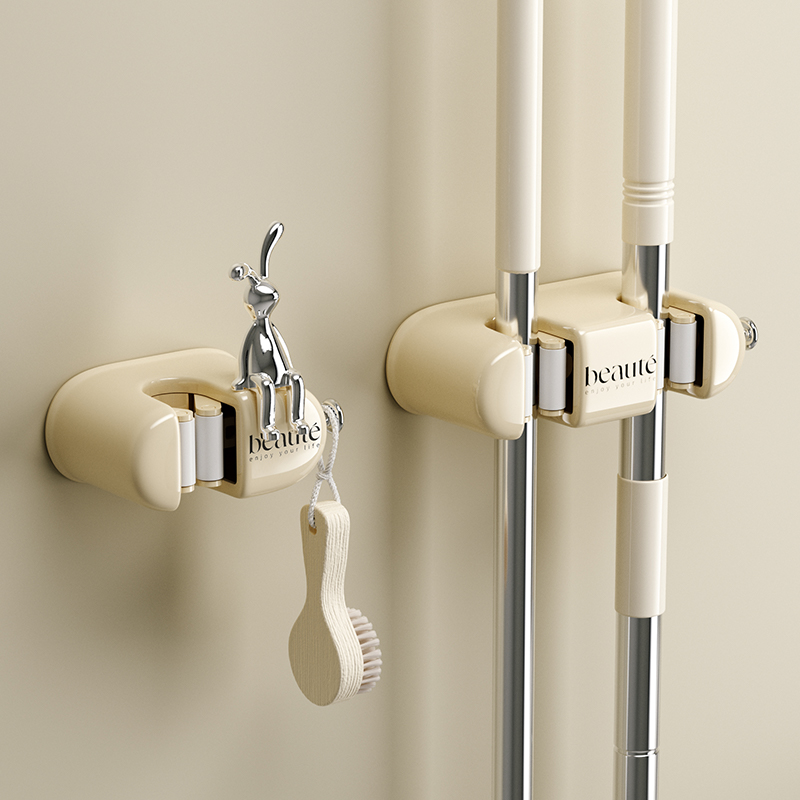 拖把夹防水壁挂免打孔无痕