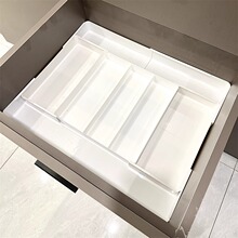 可伸缩抽屉分格收纳盒橱柜餐具筷子勺子内置拉篮储物盒分隔神器