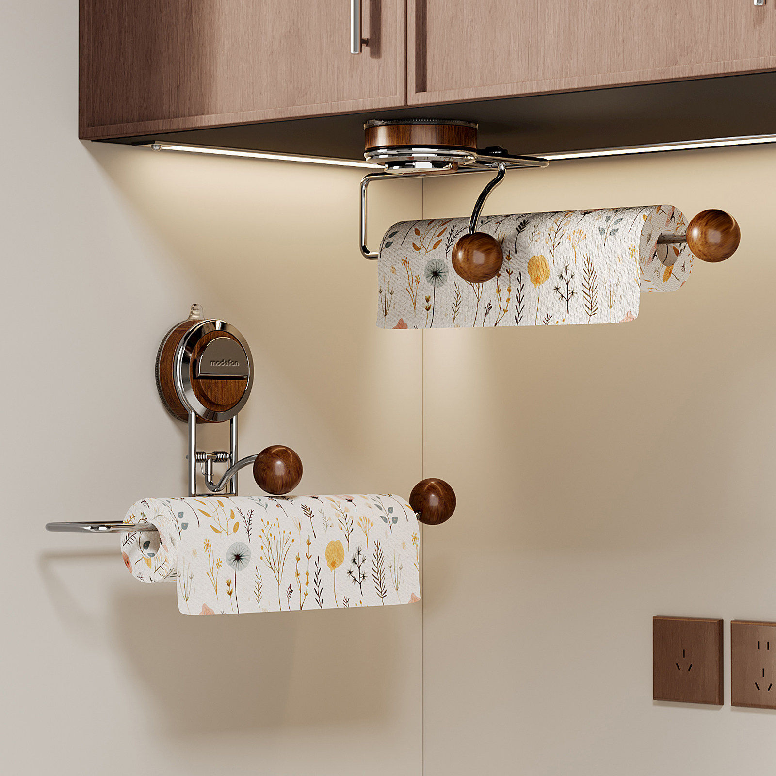 吸盘厨房纸巾架免打孔橱柜用纸挂架抽纸卷纸架懒人抹布保鲜膜挂架,收纳整理,纸巾架,淘宝优惠券,粉丝福利购,淘宝优惠卷