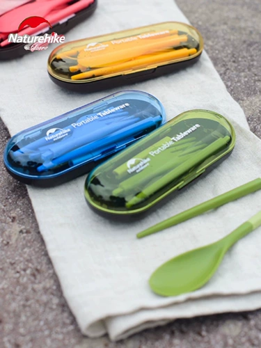 Модная дорожная посуда для путешествий, палочки для еды, ложка, вилка, комплект