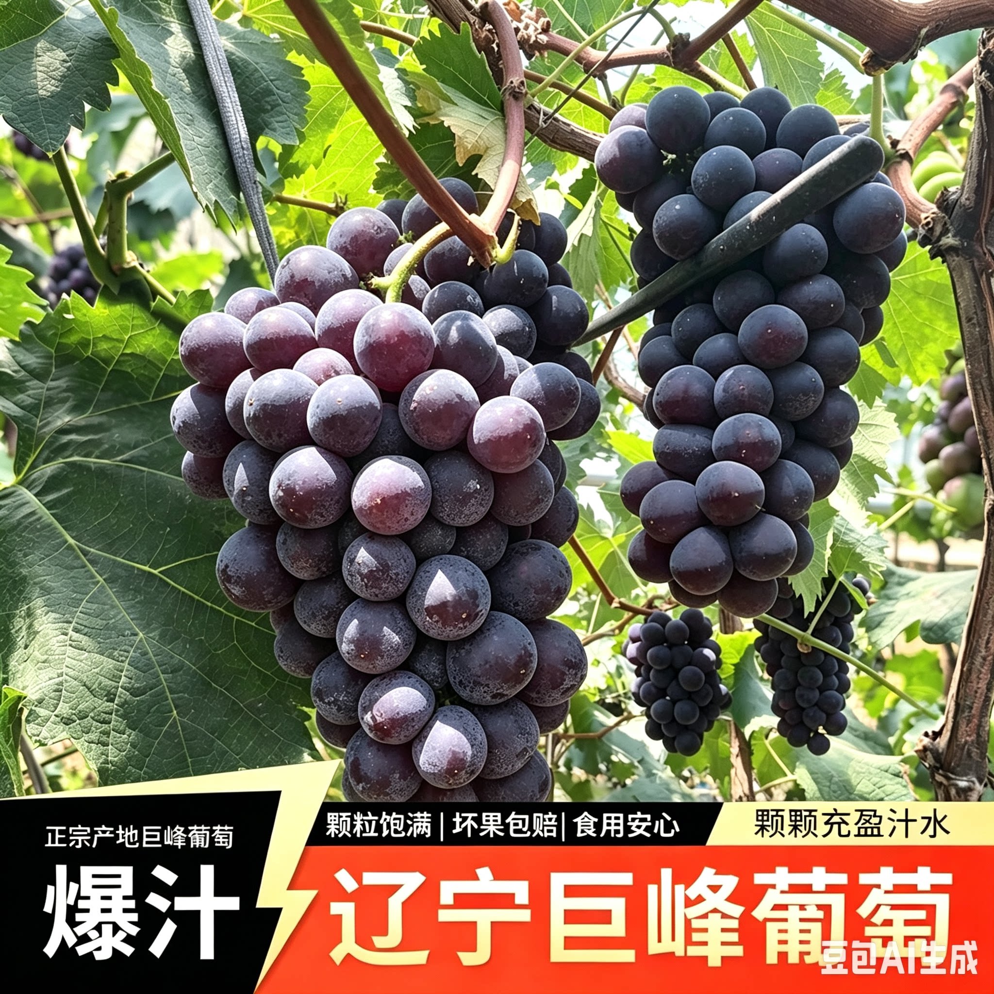 现摘辽宁峰葡萄东北巨峰新鲜水果葡萄/提子