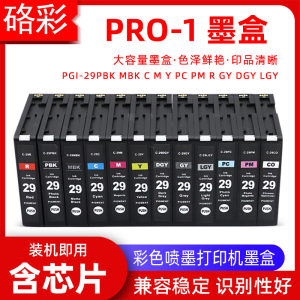 硌彩适用佳能PGI-29墨盒 PRO-1打印机墨盒PRO1 A3+喷墨打印机油墨