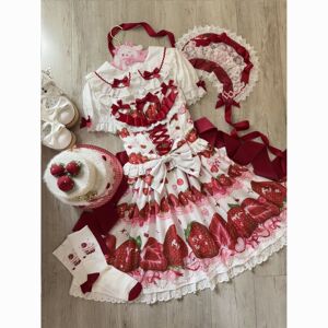 草莓物语Lolita洋装洛丽塔jsk连衣吊带裙新款夏季女