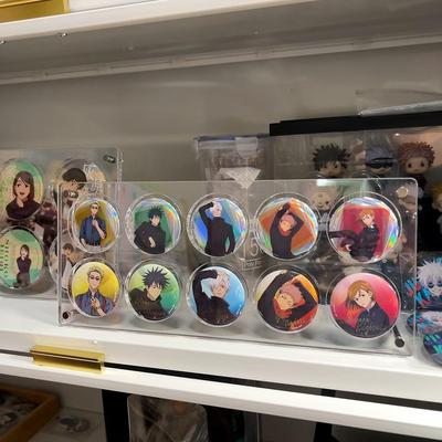 亚克力吧唧九宫格徽章展示架谷子托摆台动漫周边十宫格胸章保护盒