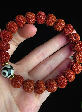 包浆小金刚菩提天珠单圈男女文玩佛珠手串手链情侣款民族风饰品