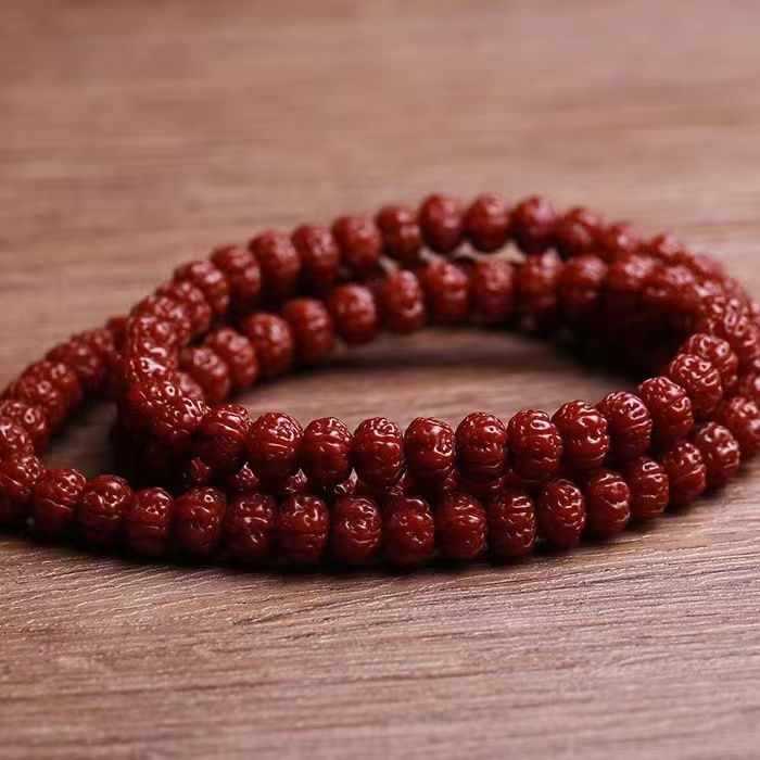 108颗机刷小金刚菩提包浆玉化手串男士文玩佛珠单圈手链女士项链