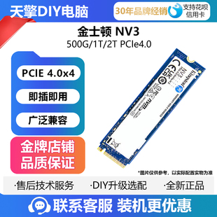 500G 机M.2 1TB PCIE4.0台式 SSD固态硬盘NVME 2TB 金士顿NV3