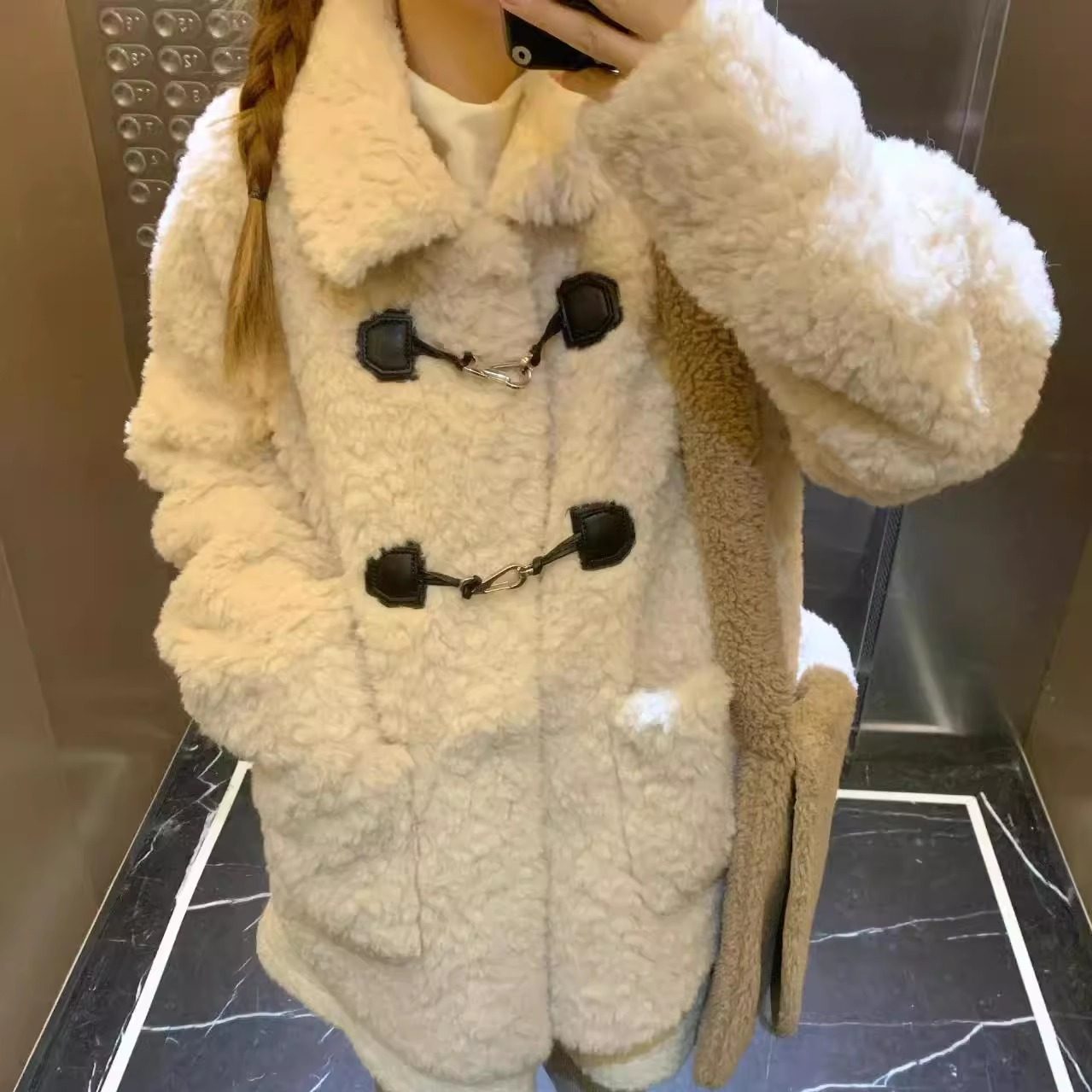 环保羊羔毛毛外套女2025秋冬皮草