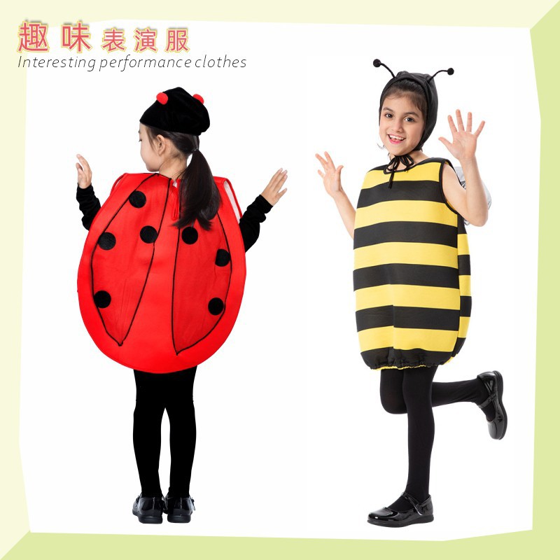 P2G表演服昆虫瓢虫蜜蜂派对道具
