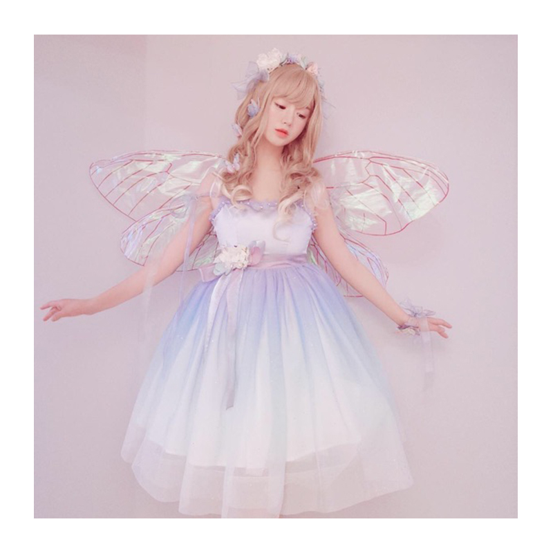 天使道具儿童成人透明翅膀蝴蝶