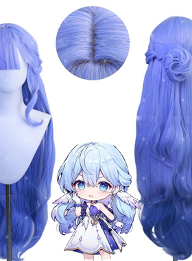 知更鸟cos假发崩坏星穹铁道知更cos假发仿真头皮顶混蓬蓬丝浠家紫