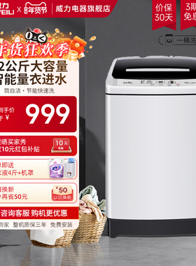 威力12kg公斤家用大容量全自动波轮洗衣机智能模糊洗XQB120-1699X
