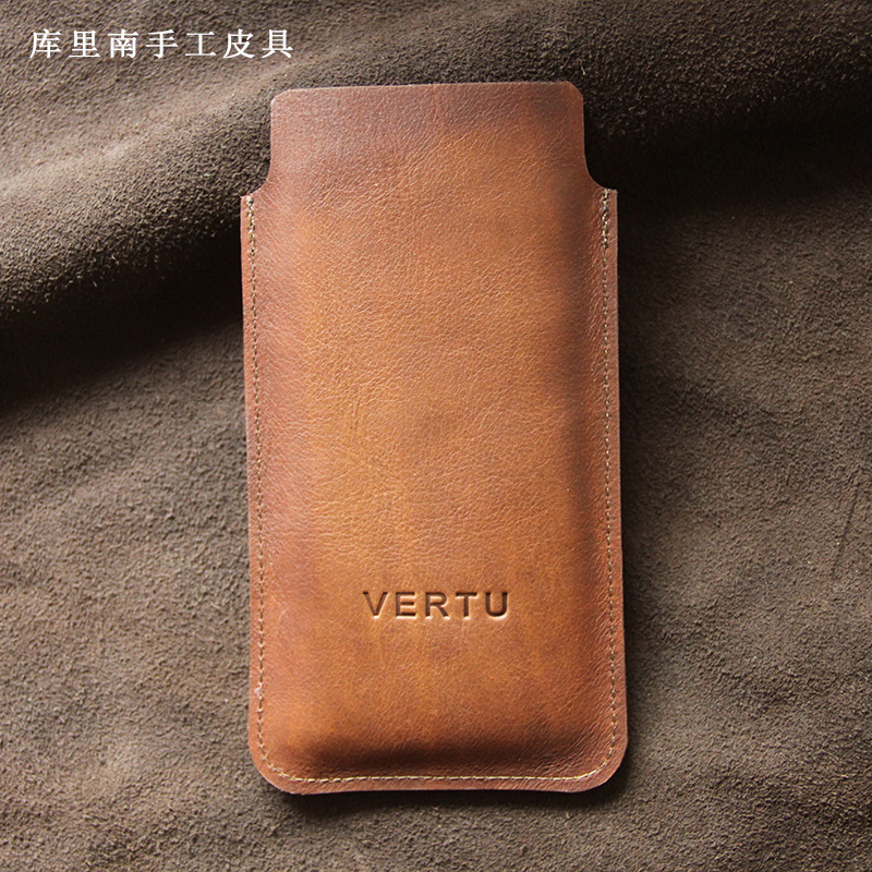 紫鼎牛皮iVERTU5G手机包手机套