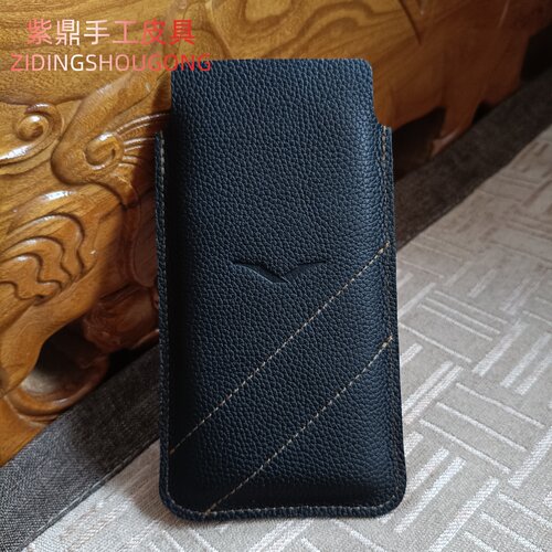 适用VERTU保护套一代纬图META手机壳手工皮具真皮纯牛皮支持定制