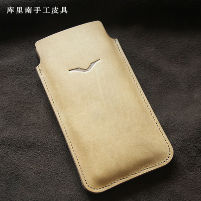 威图牛皮iVERTU5G手工手机套