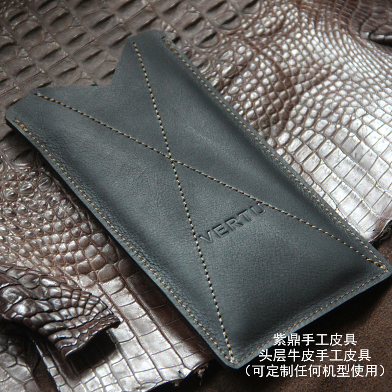 防摔软壳牛皮复古iVERTU5G手机壳