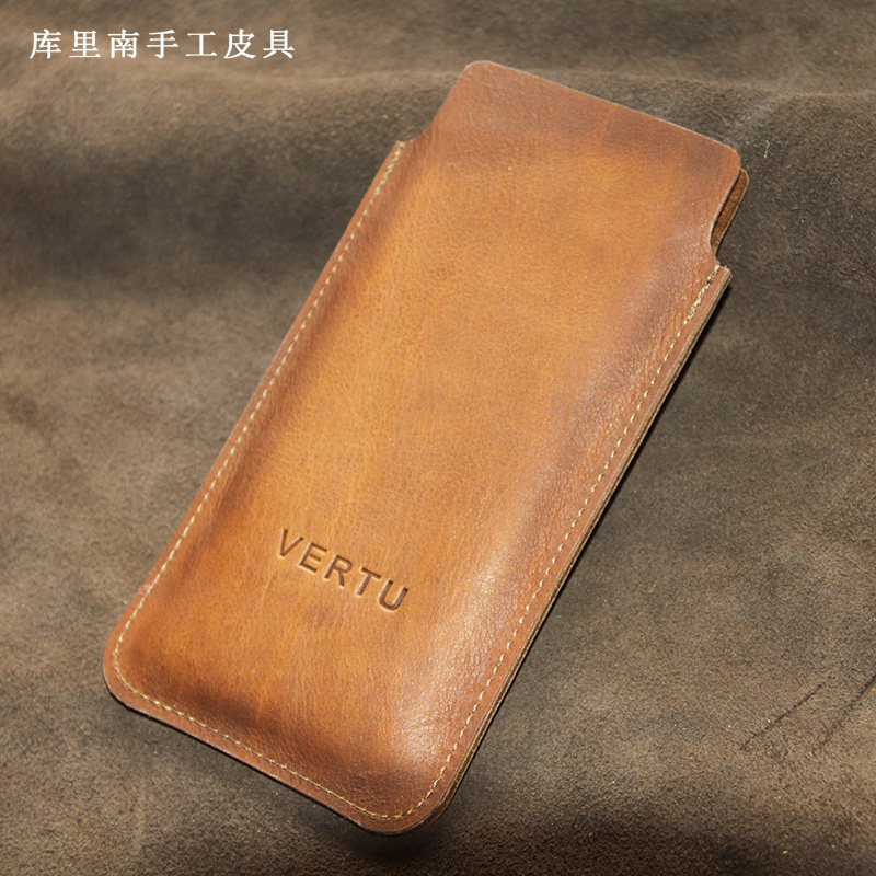 适用于iVERTU 5G手机套现货威图机缝硬壳纬图VERTU手机包威图iVERTU手机壳真皮套防摔专用5g保护超薄私人订