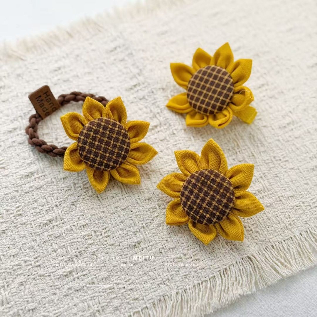 跨境布艺立体向日葵胸针太阳花胸花向阳花发绳发夹包包衣服装饰,饰品/流行首饰/时尚饰品新,发饰,淘宝优惠券,粉丝福利购,淘宝优惠卷