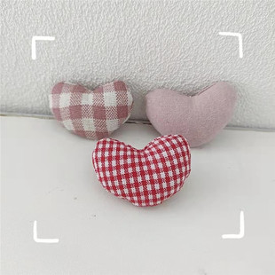 跨境爱心胸针女胸花可爱日系棉麻装 发绳 饰桃心毛衣别针ins潮个性