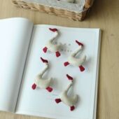 鹅 跨境热销 看起来很脏很旧 布艺充棉大鹅配饰森女布艺卡通胸针