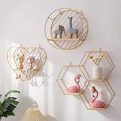 ins创意简约北欧风墙上壁挂饰客厅卧室房间布置餐厅装 饰品置物架