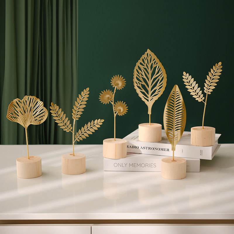 北欧风铁艺银杏叶摆件创意家居客厅玄关酒柜装饰品轻奢金属工艺品,家居饰品,装饰摆件,淘宝优惠券,粉丝福利购,淘宝优惠卷