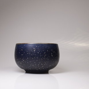 钧瓷茶杯陶瓷主人杯国大师尹建中手工炭烧黛蓝钧杯高温原矿釉礼盒