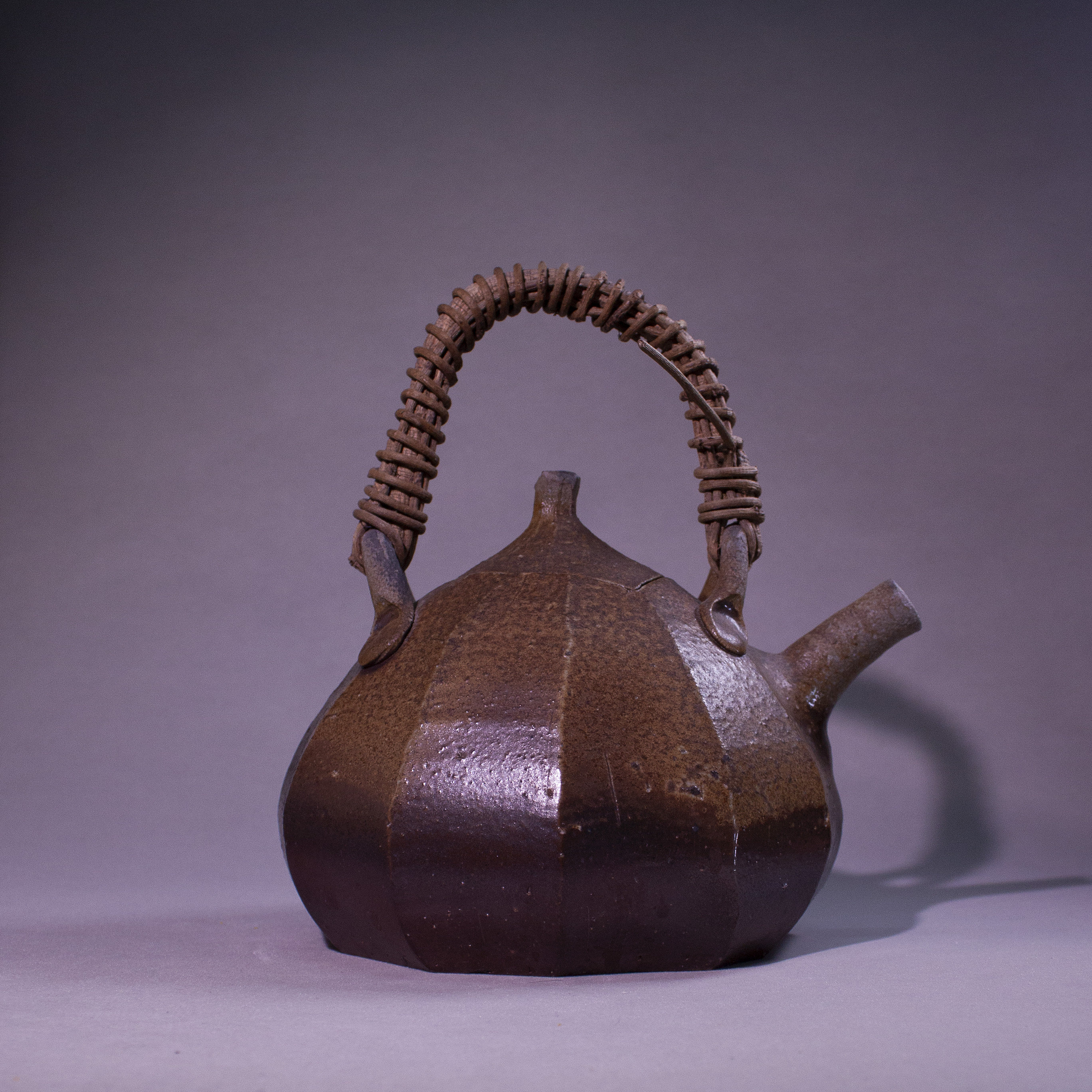 备前烧柴冈信义日本进口柴烧提梁泡茶壶晾水壶侘寂古朴茶具器茶道