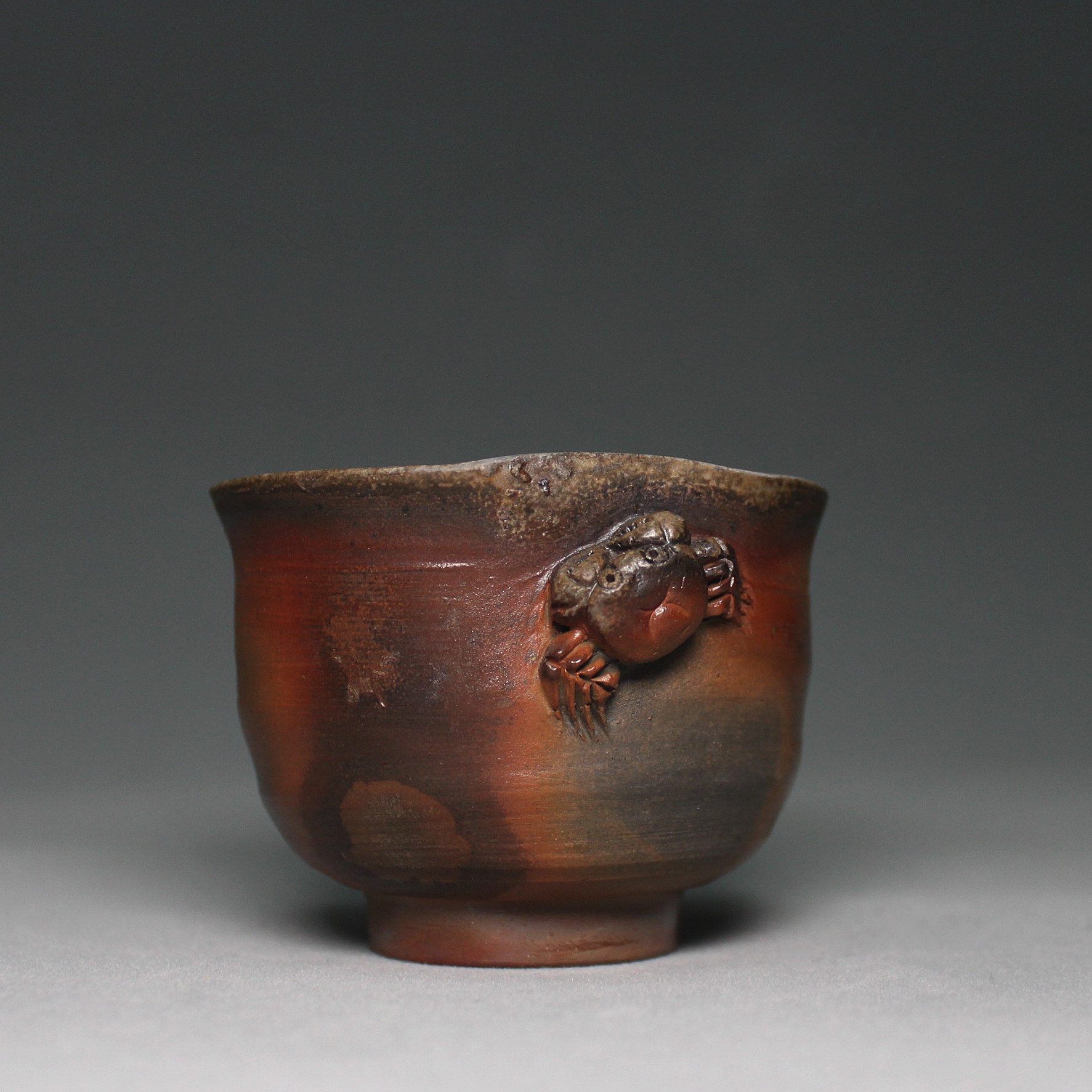 备前烧名家小西陶古茶杯碗盏汤吞日本进口柴烧功夫茶具器独家授权