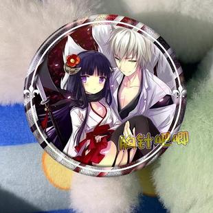 妖狐X仆SS 御狐神双炽 白鬼院凛凛蝶 周边动漫吧唧徽章镭射