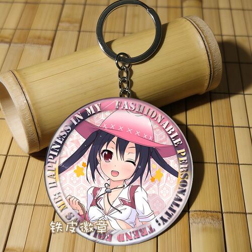 轻音少女 平泽唯 周边挂件钥匙扣铁皮徽章吊坠定制礼物礼品
