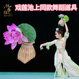 桃李杯古典舞舞蹈演出道具戏莲池上同款道具荷花叶背篓