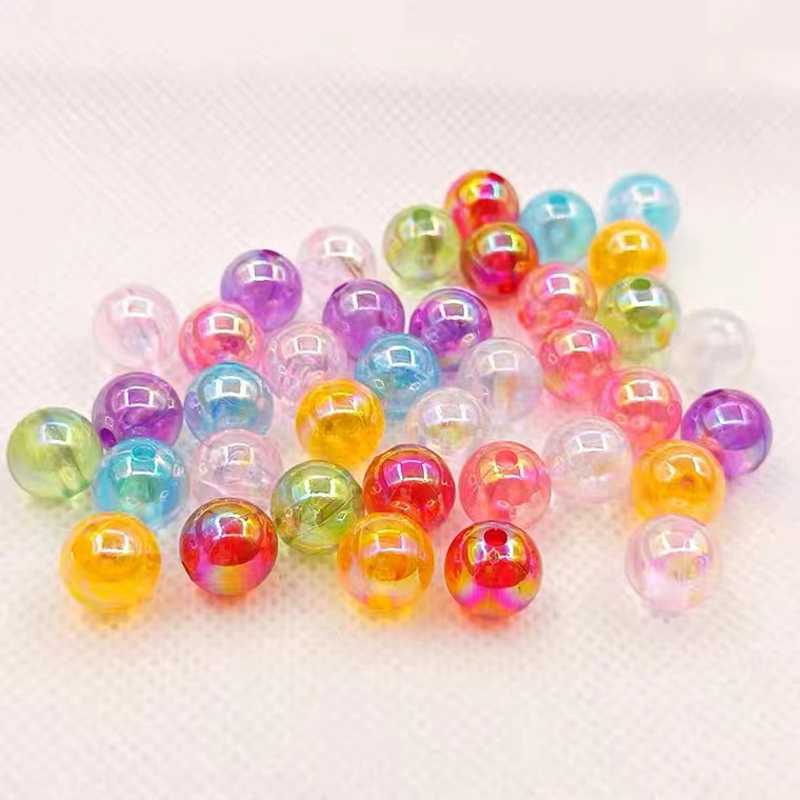 亚克力炫彩AB彩透明光珠厂家批发