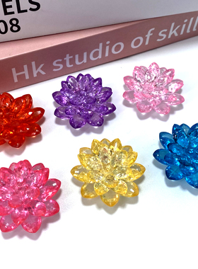 新款透明仿水晶莲花花瓣荷花瓣大中小号(仅花瓣不含其它材料)花朵